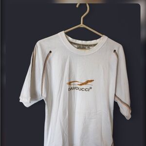 Davoucci vintage White T-Shirt with Gold Accents